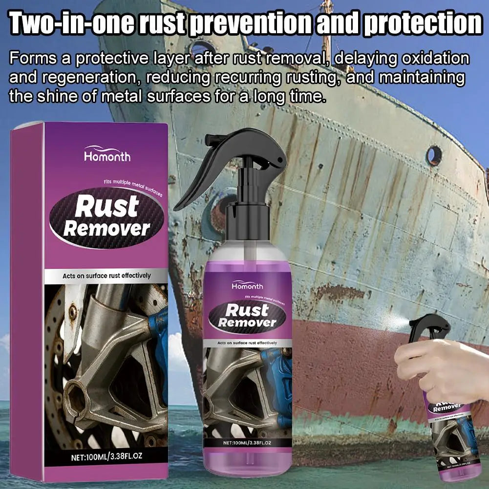 Rust Remover Spray Powerful Formula for Car Ship Anti-Rust Maintenance Efficient Cleaning Liquid Metal Polishing Tool