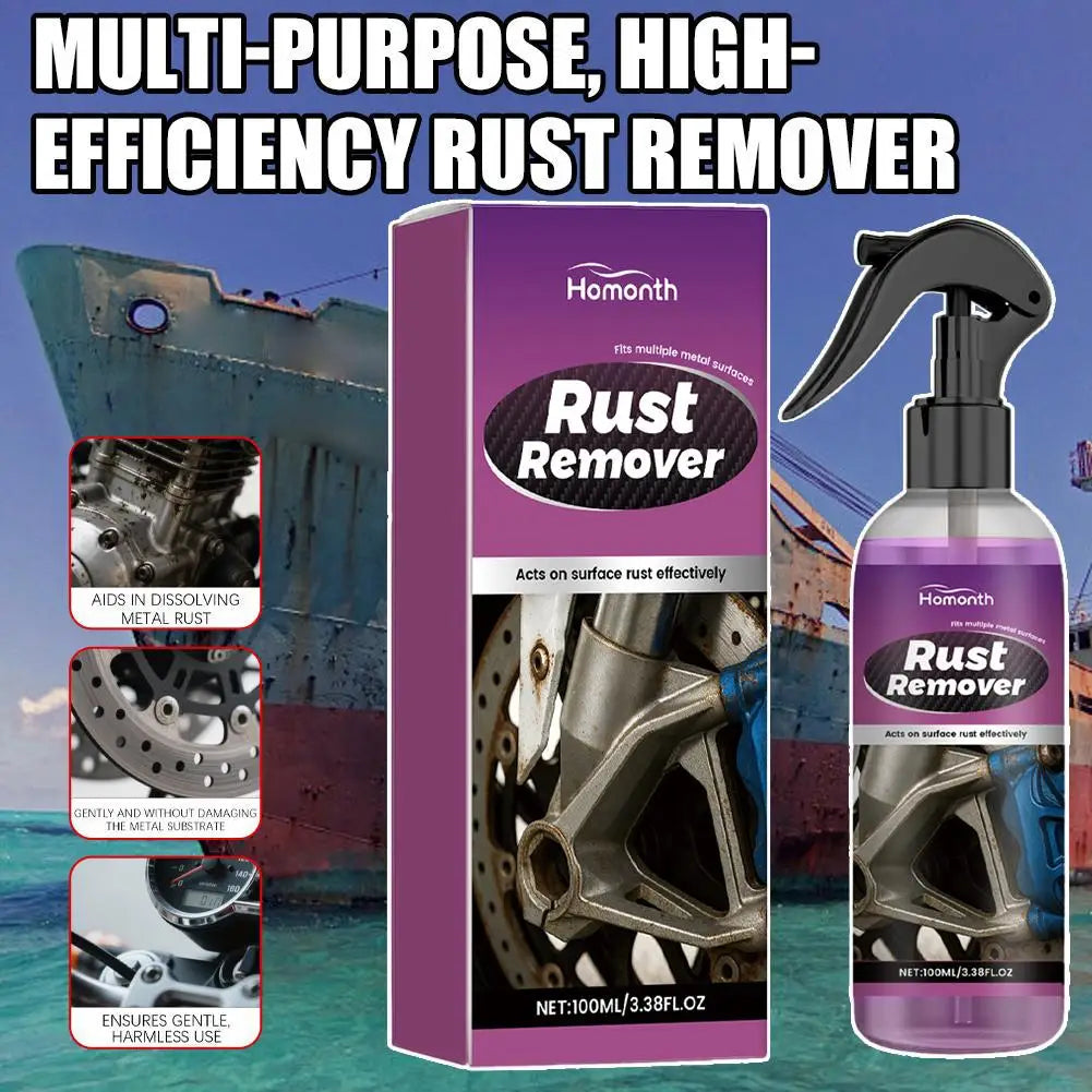 Rust Remover Spray Powerful Formula for Car Ship Anti-Rust Maintenance Efficient Cleaning Liquid Metal Polishing Tool