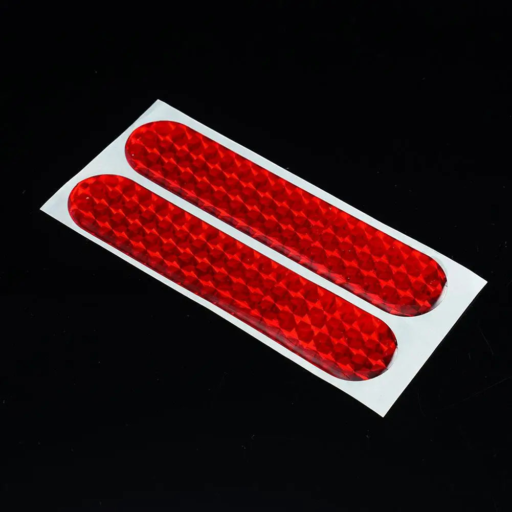2Pcs Car Reflective Sticker Door Open Anti-Collision Warning Tape Red High Visibility Safety Mark Diamond Grade Reflector Decal