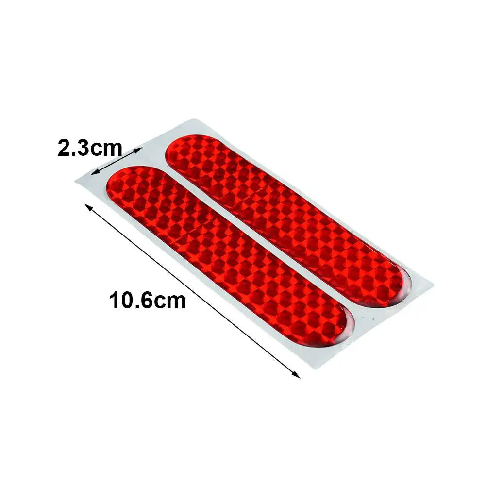 2Pcs Car Reflective Sticker Door Open Anti-Collision Warning Tape Red High Visibility Safety Mark Diamond Grade Reflector Decal
