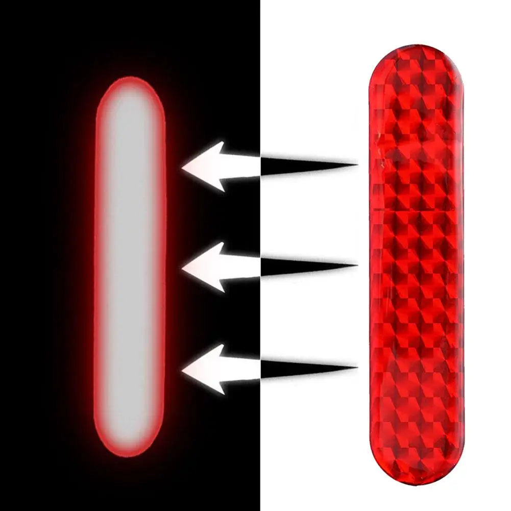 2Pcs Car Reflective Sticker Door Open Anti-Collision Warning Tape Red High Visibility Safety Mark Diamond Grade Reflector Decal